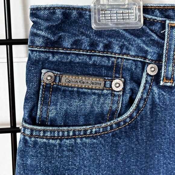 Vintage cK Calvin Klein Jeans Womens 9 Blue Flare Midrise 90s Bootcut - Picture 3 of 14